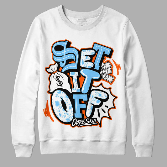 Dunk Low Futura University Blue DopeSkill Sweatshirt Set It Off Graphic Streetwear - White