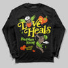 Neon Green Sneakers DopeSkill Long Sleeve T-Shirt New Love Heals Graphic Streetwear - Black