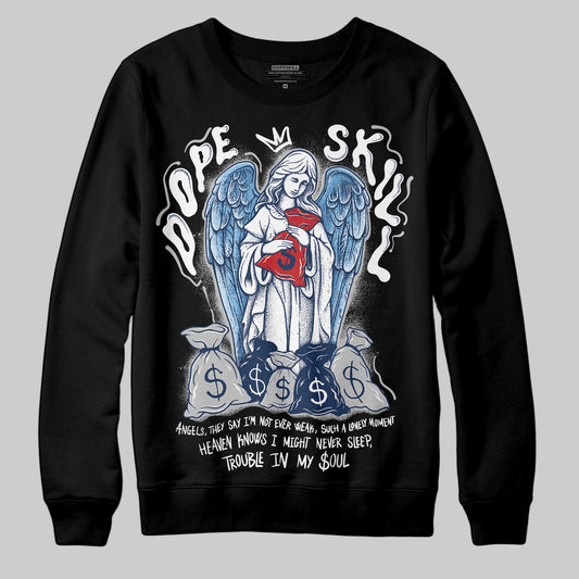 Jordan 4 SB “Summit White/Navy” DopeSkill Sweatshirt Angels Graphic Streetwear - Black