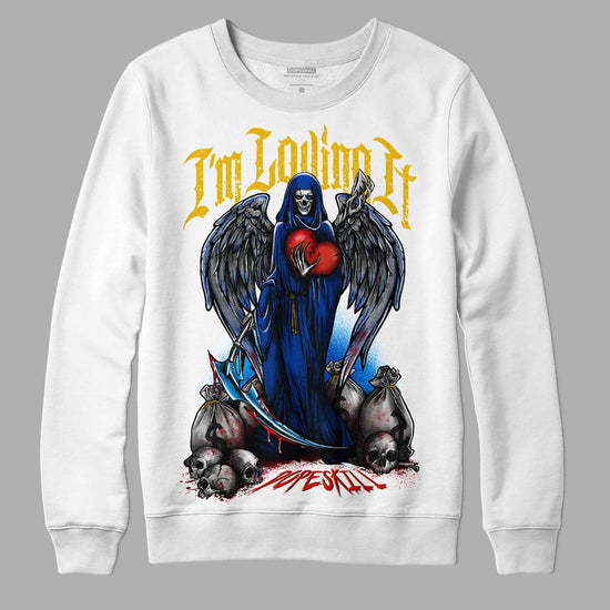 Jordan 14 “Laney” DopeSkill Sweatshirt New I'm Loving It Graphic Streetwear - White