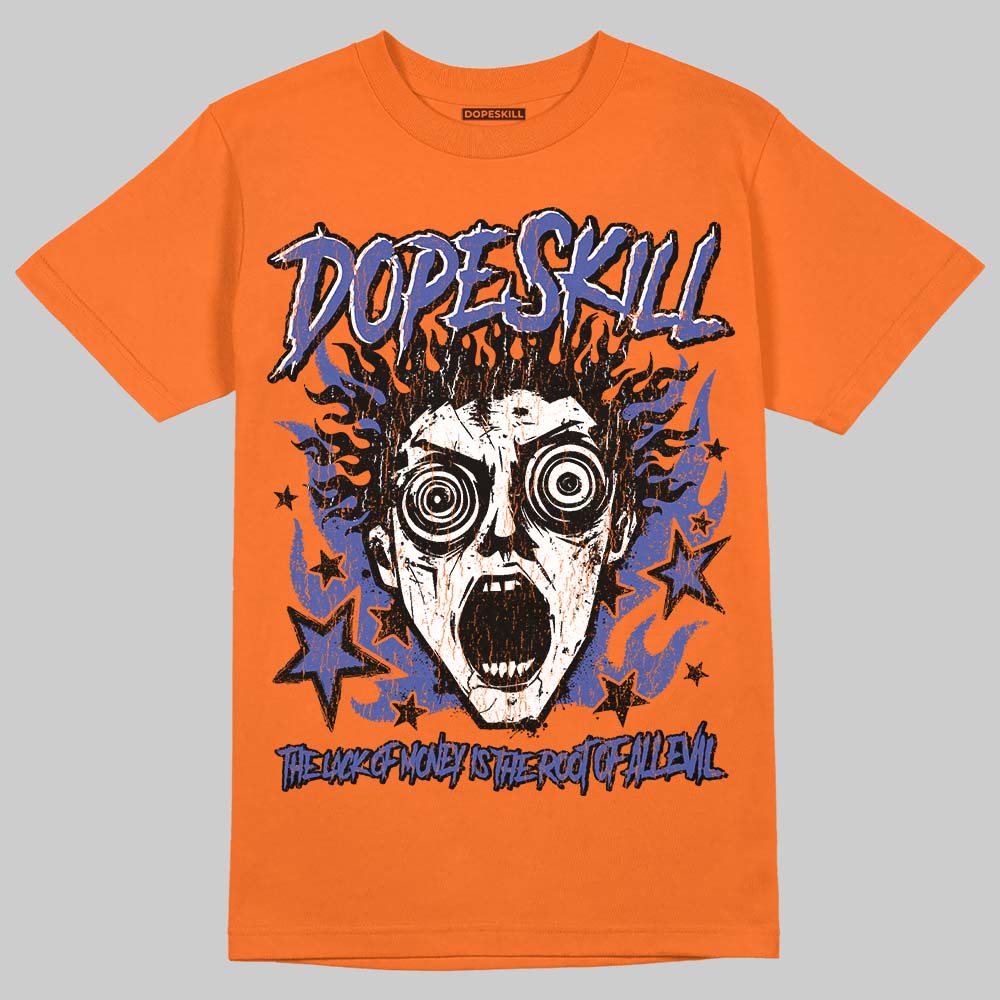Orange, Black and White Sneakers DopeSkill T-Shirt Root of Evil Graphic Streetwear - Orange