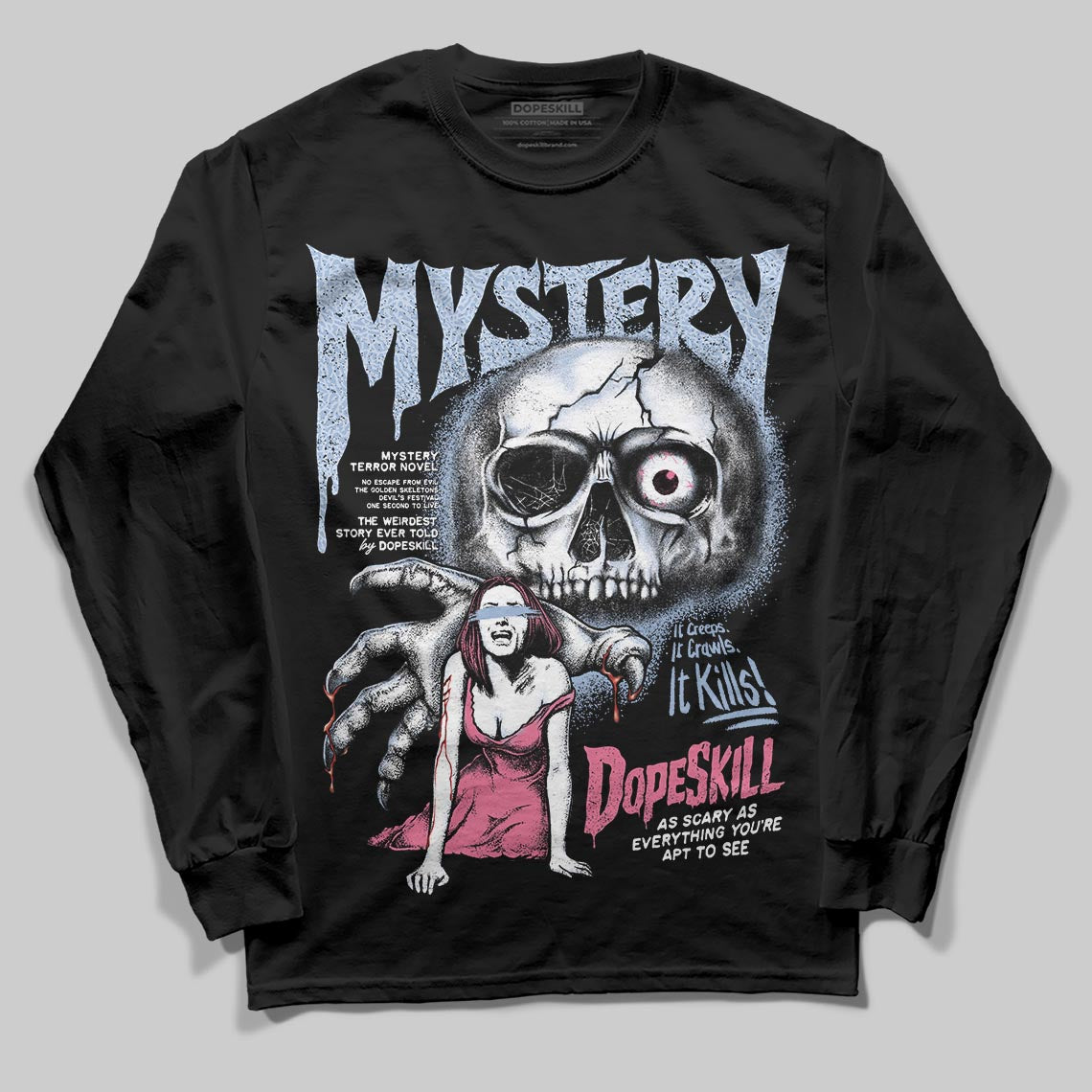 Jordan 3 GS “Cobalt Bliss” DopeSkill Long Sleeve T-Shirt Mystery Ghostly Grasp Graphic Streetwear - Black