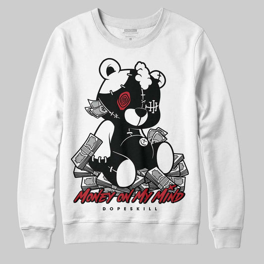 Jordan 14 Retro ‘Black Toe’ DopeSkill Sweatshirt MOMM Bear Graphic Streetwear - White