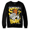 Jordan 4 Thunder DopeSkill Sweatshirt Stay It Busy Graphic Streetwear - Black 