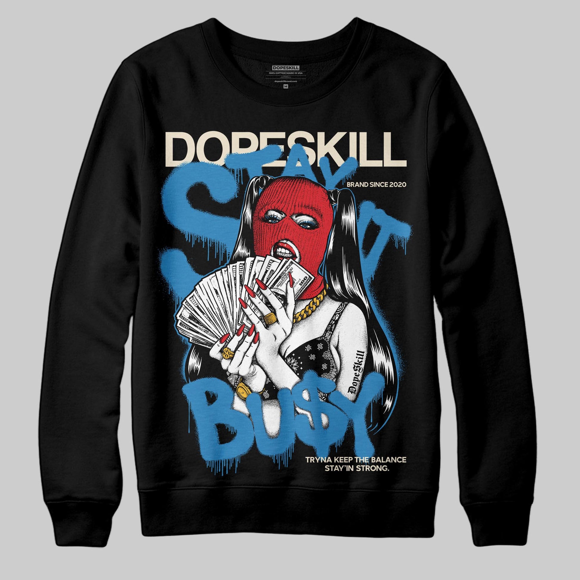 Jordan 3 Retro OG Rare Air DopeSkill Sweatshirt Stay It Busy Graphic Streetwear - Black