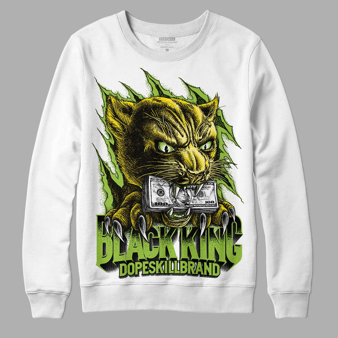 Dunk Low 'Chlorophyll' DopeSkill Sweatshirt Black King Graphic Streetwear - White