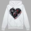 Jordan 4 “Bred Reimagined” DopeSkill Hoodie Sweatshirt Heart Jordan 4 Graphic Streetwear - White 