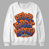 Dunk Low Futura Orange Blaze DopeSkill Sweatshirt Never Forget Loyalty Graphic Streetwear - White