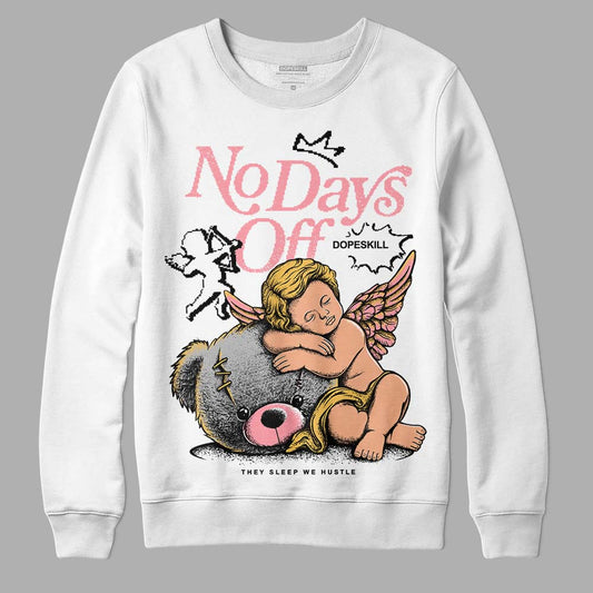 Jordan 3 GS “Red Stardust” DopeSkill Sweatshirt New No Days Off Graphic Streetwear - WHite