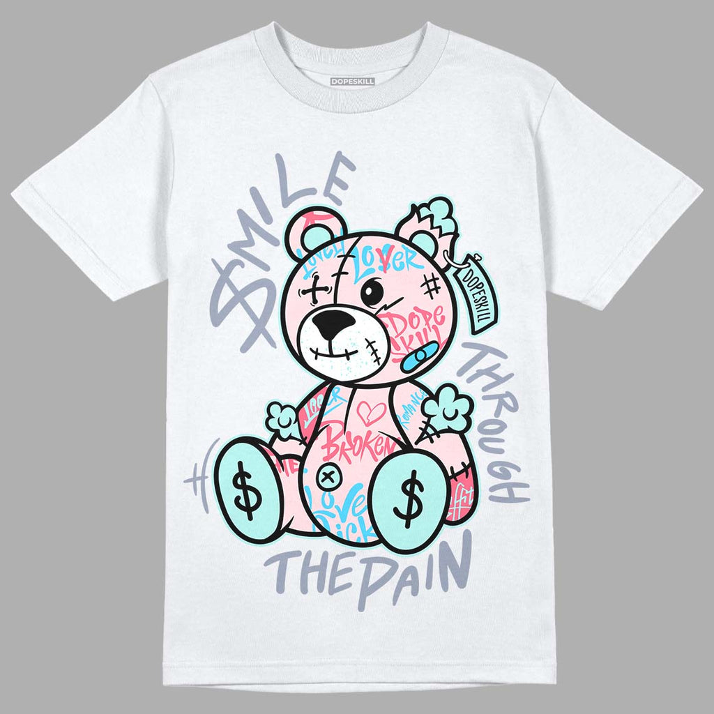 Jordan 5 Easter DopeSkill T-Shirt Smile Through The Pain Graphic Streetwear - White