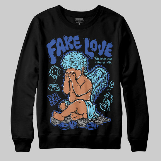 Dunk Low Argon DopeSkill Sweatshirt New Fake Love Graphic Streetwear - Black