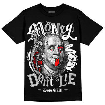 Black and White Sneakers DopeSkill T-Shirt Money Don't Lie Graphic Streetwear - Black