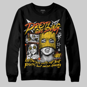 Yellow Sneakers DopeSkill Sweatshirt Pretty Girl Swag Graphic Streetwear - Black