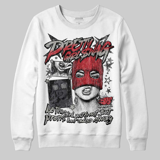 Jordan 3 Retro Black Cat DopeSkill Sweatshirt Pretty Girl Swag Graphic Streetwear - White 