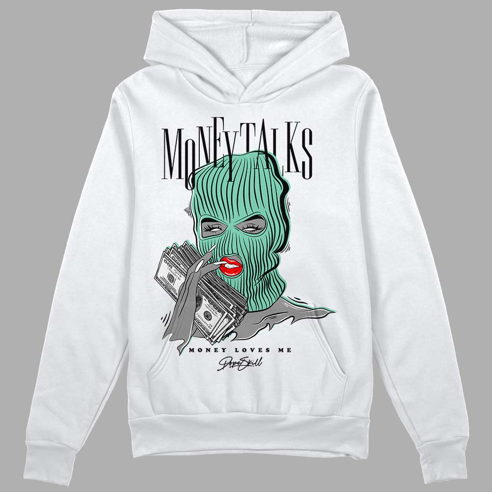 Jordan 3 "Green Glow" DopeSkill Hoodie Sweatshirt Money  Talks Graphic Streetwear - White 