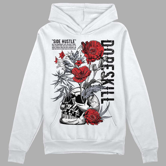 Jordan 4 “Bred Reimagined” DopeSkill Hoodie Sweatshirt Side Hustle Graphic Streetwear - White