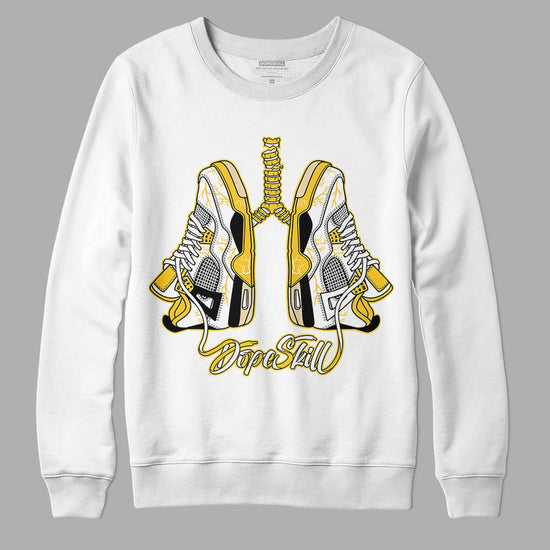 Jordan 4 Retro “Vivid Sulfur” DopeSkill Sweatshirt Breathe Graphic Streetwear - White 