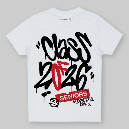 Black and White Sneakers DopeSkill Toddler Kids T-shirt Class of 2026 Graphic Streetwear - White 