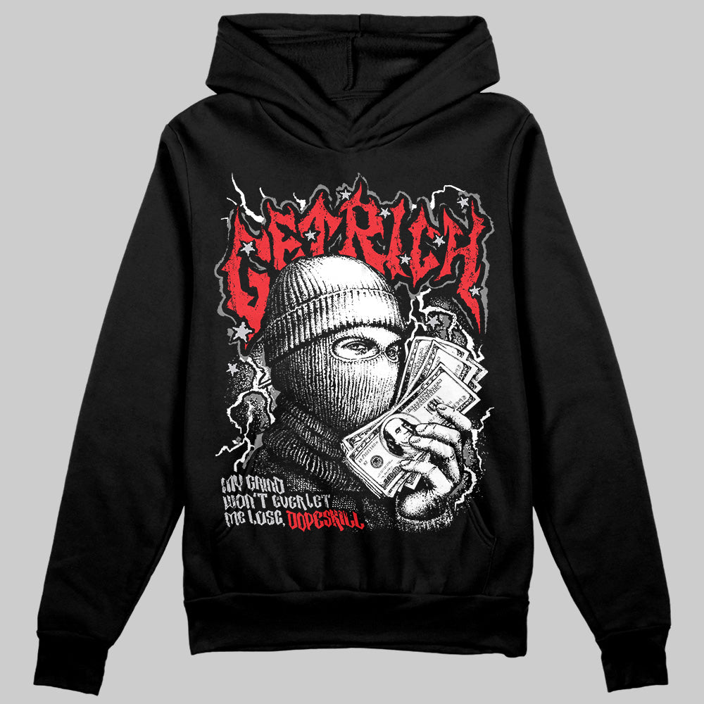 Grey Sneakers DopeSkill Hoodie Sweatshirt Wealthy Graphic Streetwear - Black