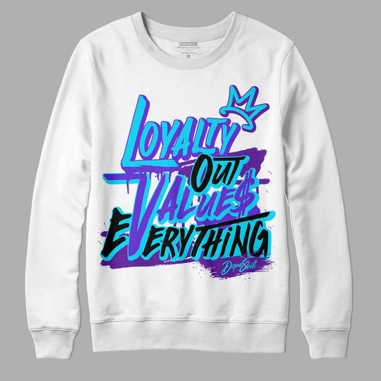 Jordan 6 "Aqua" DopeSkill Sweatshirt LOVE Graphic Streetwear - White 