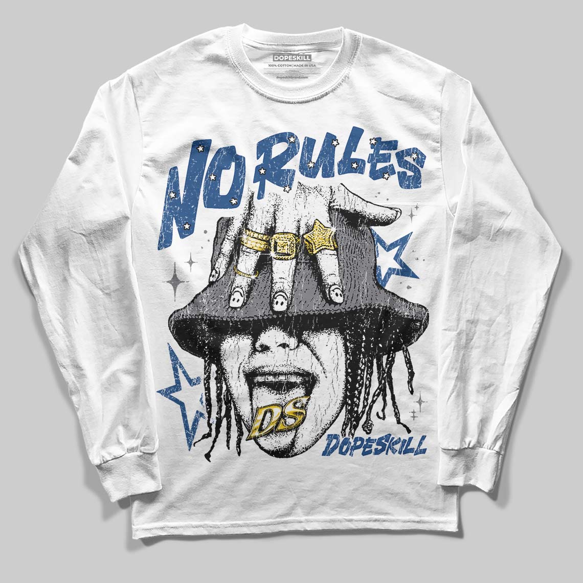 Jordan 9 Retro 'Flint Grey' 2026 DopeSkill Long Sleeve T-Shirt No Rules Graphic Streetwear - White 