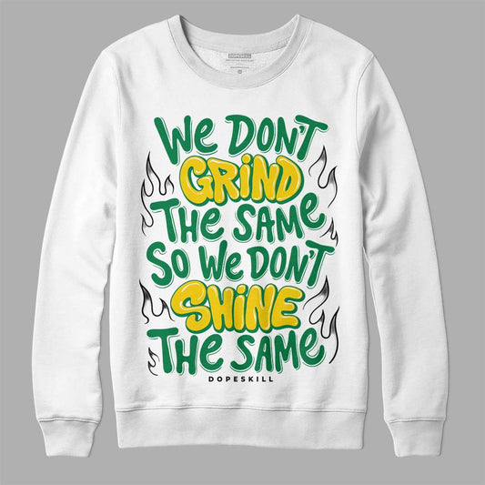 Jordan 5 “Lucky Green” DopeSkill Sweatshirt Grind Shine Graphic Streetwear - White