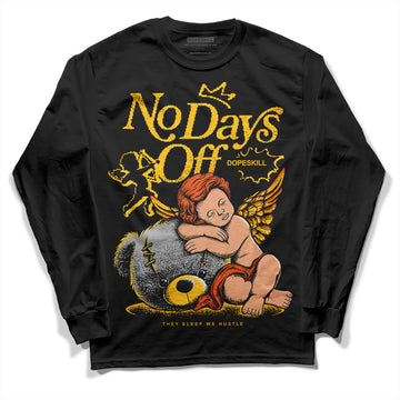 Yellow Sneakers DopeSkill Long Sleeve T-Shirt New No Days Off Graphic Streetwear - Black