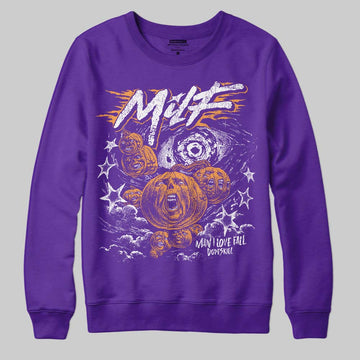 PURPLE Sneakers DopeSkill Purple Sweatshirt MILF Graphic Streetwear