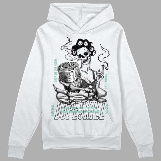 Jordan 3 "Green Glow" DopeSkill Hoodie Sweatshirt Show Me The Money Graphic Streetwear - White 