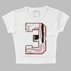 Jordan 3 GS “Red Stardust” DopeSkill Women's Crop Top No.3 Graphic Streetwear - White