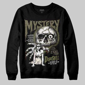 Jordan 3 “Medium Olive” aka “Family Affair” DopeSkill Sweatshirt Mystery Ghostly Grasp Graphic Streetwear - Black