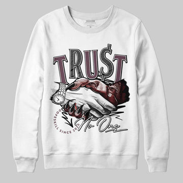 A Ma Maniére x Air Jordan 5 “Violet Ore” DopeSkill Sweatshirt Trust No One Graphic Streetwear White