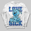 Royal Blue Sneakers DopeSkill Long Sleeve T-Shirt Love Sick Graphic Streetwear - White 