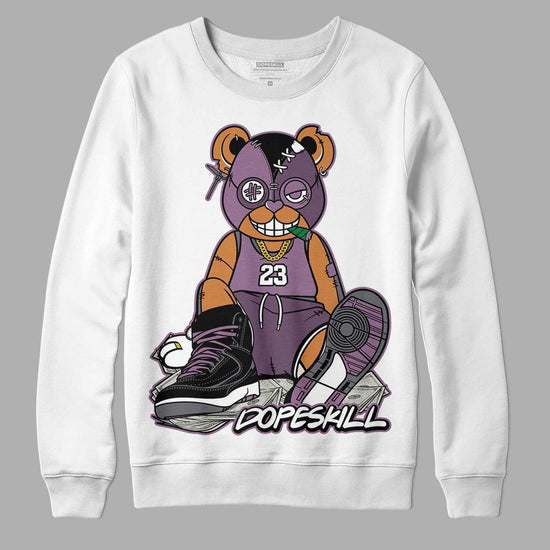 Jordan 2 “Mauve/Off-Noir” DopeSkill Sweatshirt Greatest Graphic Streetwear - White 