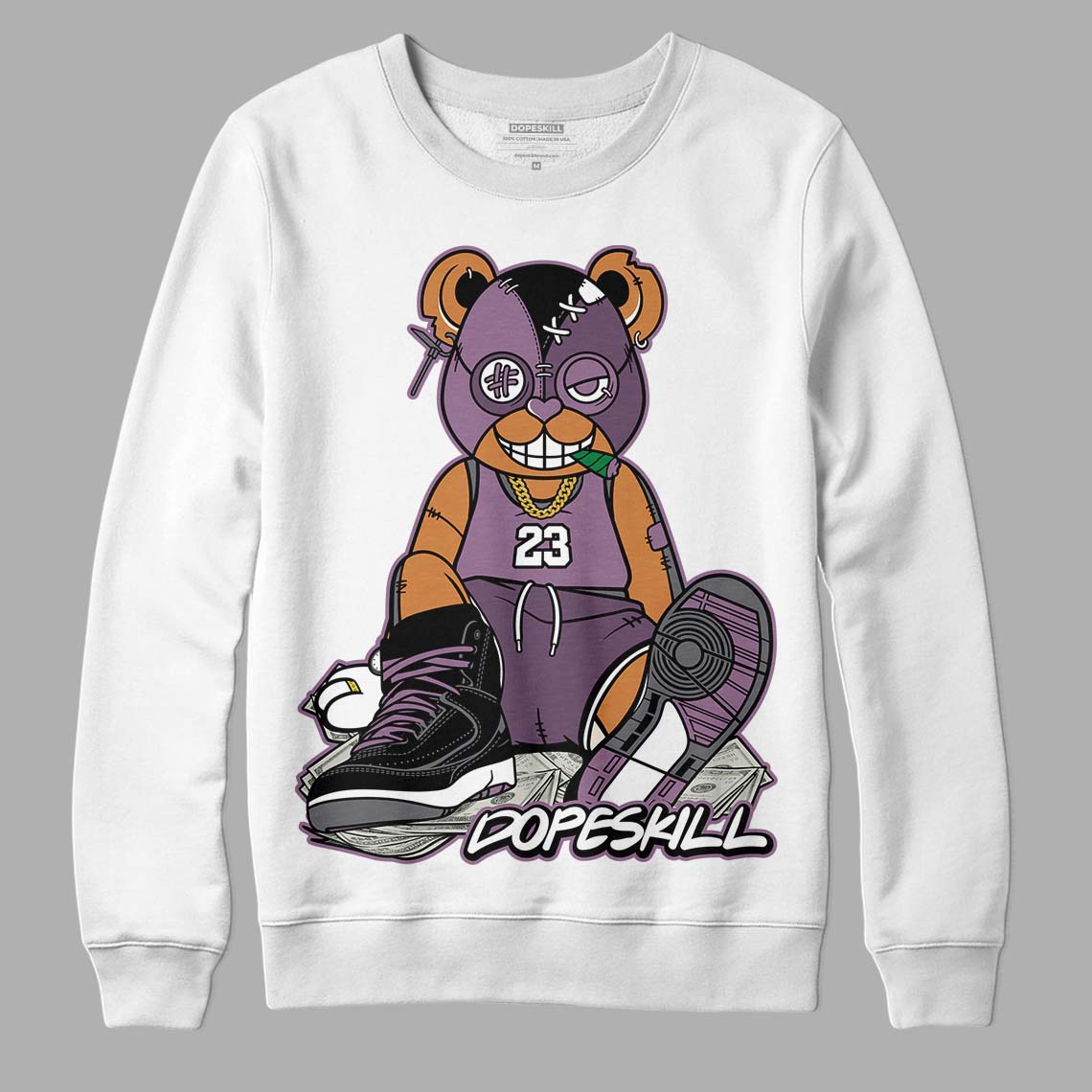 Jordan 2 “Mauve/Off-Noir” DopeSkill Sweatshirt Greatest Graphic Streetwear - White 