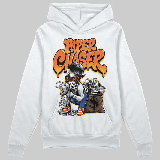 Orange, Black and White Sneakers DopeSkill Hoodie Sweatshirt Paper Chaser Boy Graphic Streetwear - White
