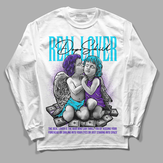 Jordan 6 "Aqua" DopeSkill Long Sleeve T-Shirt Real Lover Graphic Streetwear - White 