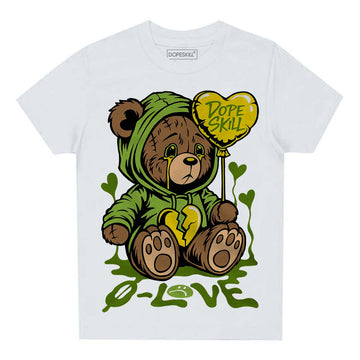 Dunk Low 'Chlorophyll' DopeSkill Toddler Kids T-shirt Broken Bear Graphic Streetwear - White 