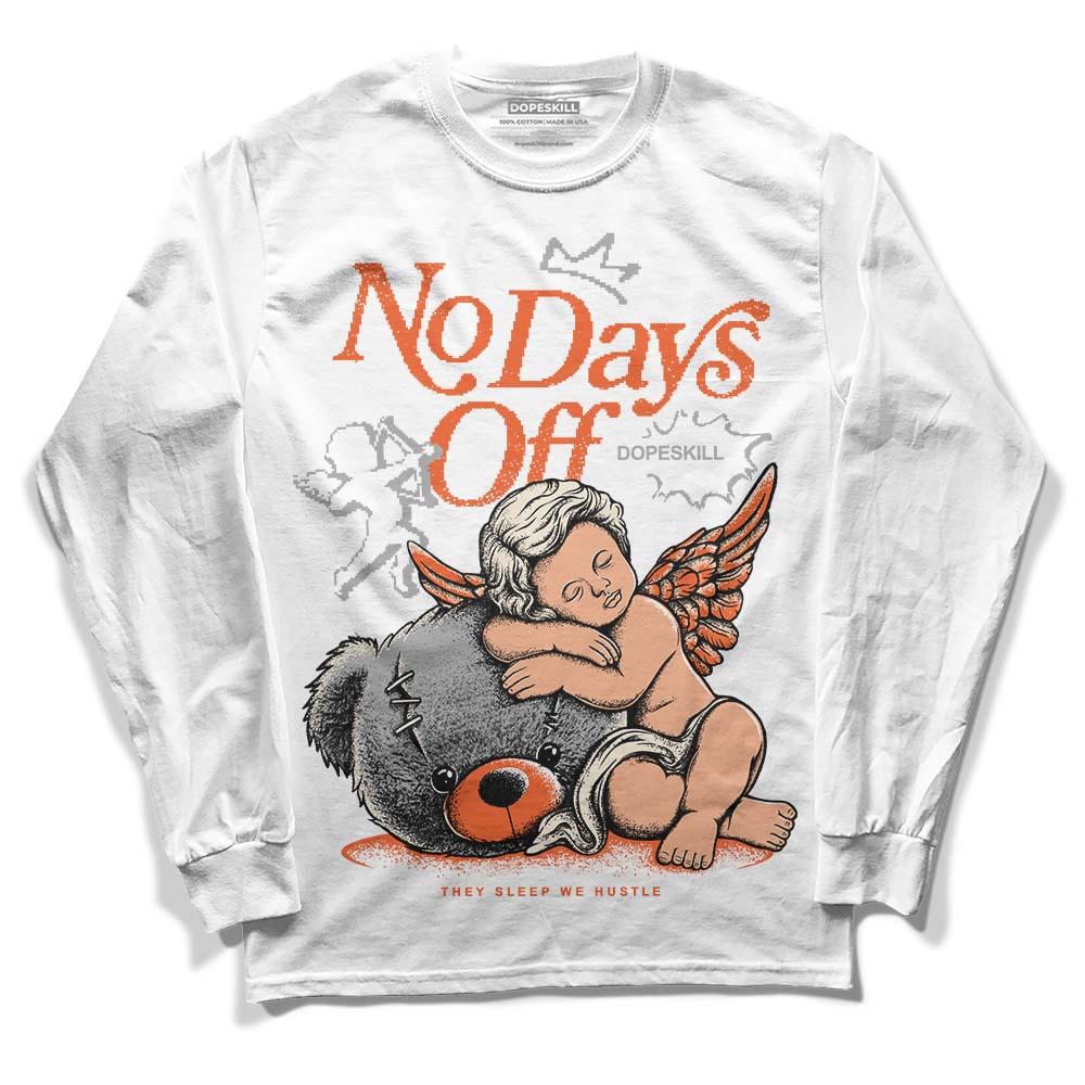 Jordan 3 Georgia Peach DopeSkill Long Sleeve T-Shirt New No Days Off Graphic Streetwear - White