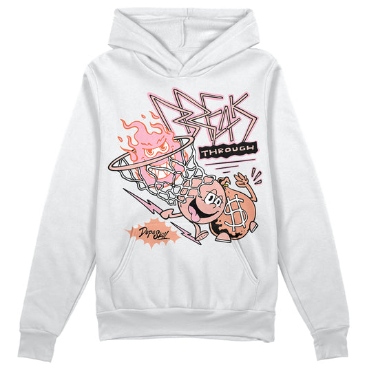 Jordan 11 Low “Legend Pink” DopeSkill Hoodie Sweatshirt Break Through Graphic Streetwear - White