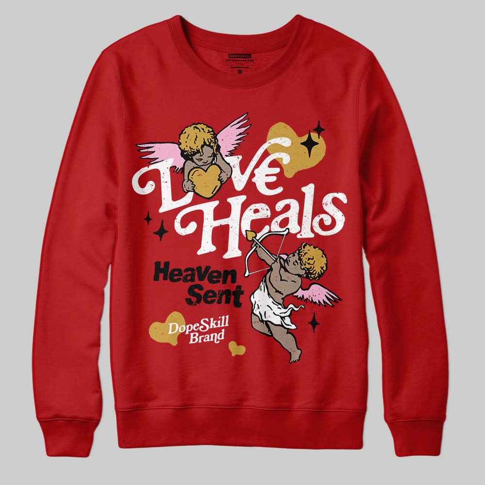 Nigel Sylvester x Air Jordan 4 ‘Brick by Brick’ DopeSkill Sweatshirt New Love Heals Graphic Streetwear - Red