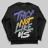 Jordan 4 Retro Lakers DopeSkill Long Sleeve T-Shirt They Not Like Us Graphic Streetwear - black