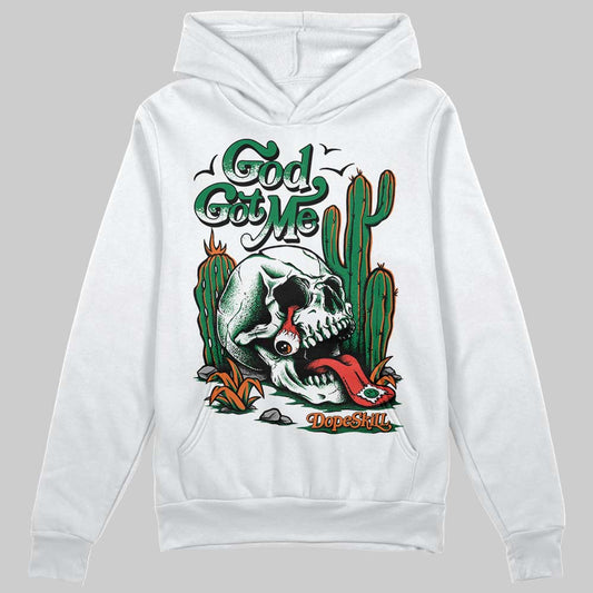 Green Sneakers DopeSkill Hoodie Sweatshirt God Got Me Graphic Streetwear - White 