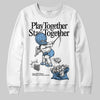 Jordan 12 Retro 'Melo' DopeSkill Sweatshirt Play together, Stay together Graphic Streetwear - White