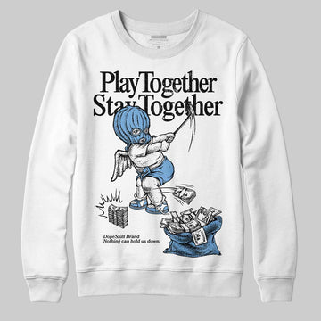 Jordan 12 Retro 'Melo' DopeSkill Sweatshirt Play together, Stay together Graphic Streetwear - White