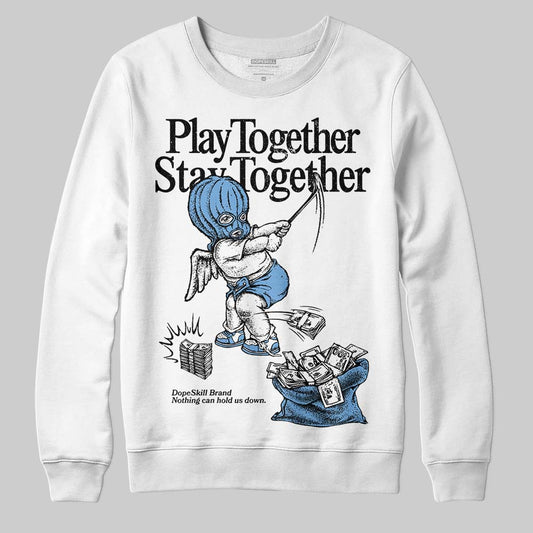 Jordan 12 Retro 'Melo' DopeSkill Sweatshirt Play together, Stay together Graphic Streetwear - White