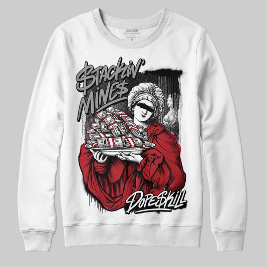 Jordan 14 Retro ‘Black Toe’ DopeSkill Sweatshirt Stackin Mines Graphic Streetwear - White