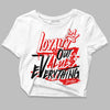 Jordan 12 “Cherry” DopeSkill Women's Crop Top LOVE Graphic Streetwear - White 