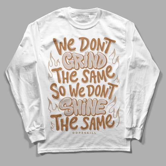 Jordan 3 Retro Palomino DopeSkill Long Sleeve T-Shirt Grind Shine Graphic Streetwear - White