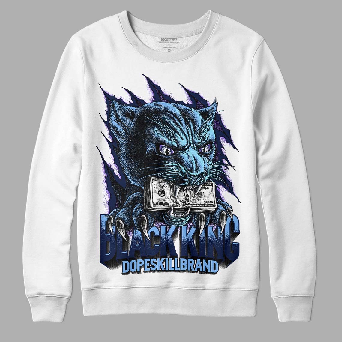 Jordan 5 SE “Georgetown” DopeSkill Sweatshirt Black King Graphic Streetwear